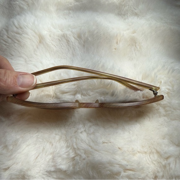 Banana Republic Brown Woodgrain Sunglasses | Classic Oval Frames - Picture 6 of 7